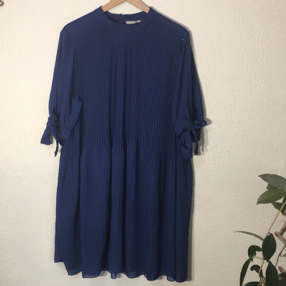 ASOS Dark Blue Smock Dress Shear Size 14
